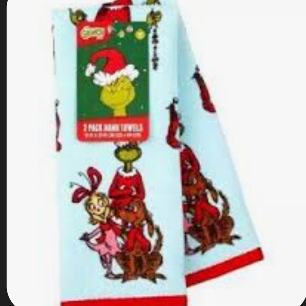Dr. Seuss Grinch Bath Towel Set Of 2